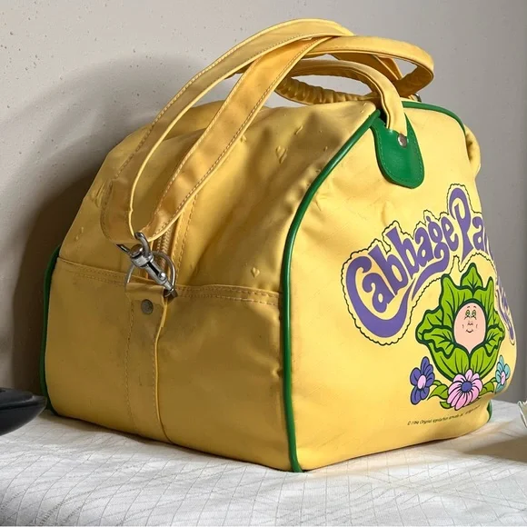 Vintage 1984 Cabbage Patch Kids Shoulder Bag Book Tote Yellow and Green - Picture 5 of 12